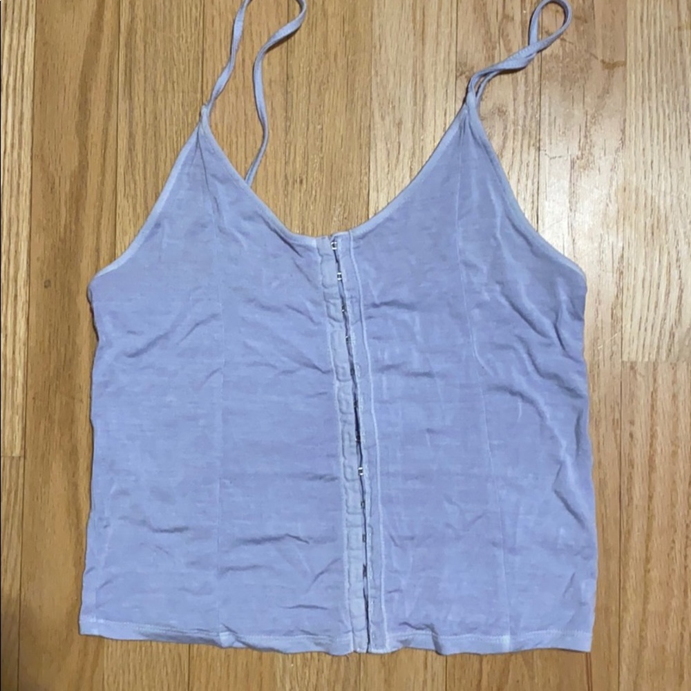 purple tank top